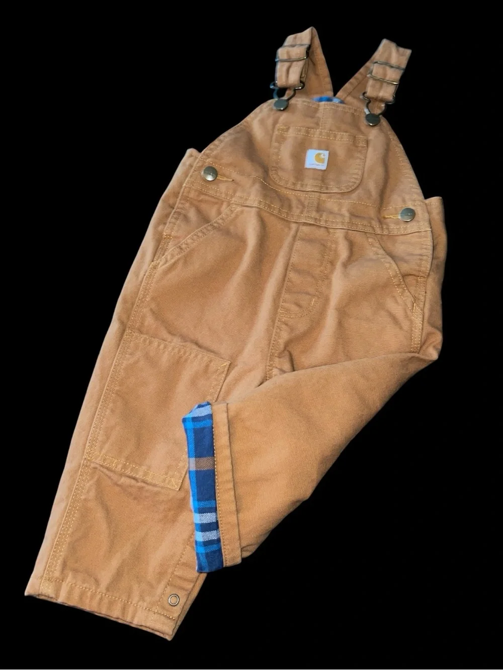 Carhartt Infants' Flannel Lined Canvas Bib Overalls (12M)